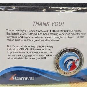 NEW Carnival Cruise VIFP Club 2024 SPIRIT Platinum Diamond